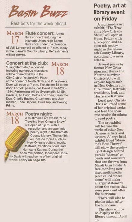 Poster for Traveling New Orleans Show